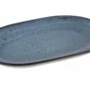 Oldenhof 1821 Ovale Serveerschaal ø 16 X 23 Cm Aardewerk Indigo Spickel Blauw