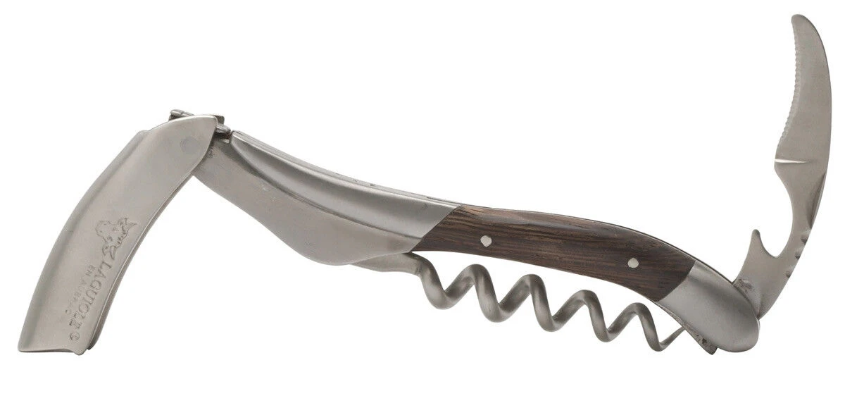 Laguiole en Aubrac kelnersmes 12 cm wengéhout bruin