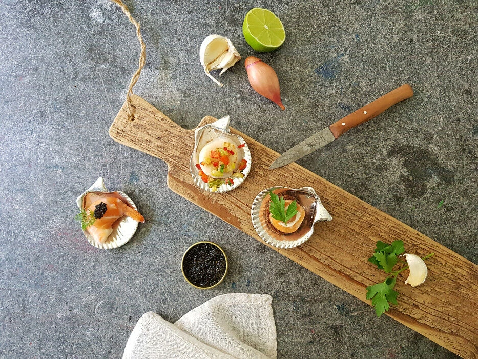 Oldenhof amuseschelpen zilvertin 4 stuks