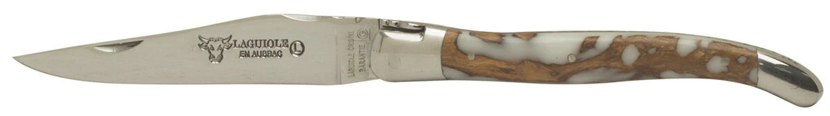 Laguiole en Aubrac klap-steakmes 12 cm Cholla Cactus wit