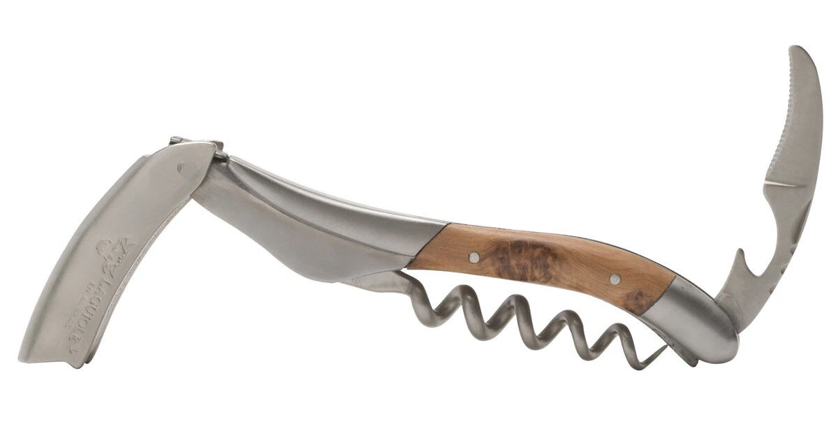 Laguiole en Aubrac kelnersmes 12 cm jeneverbeshout bruin