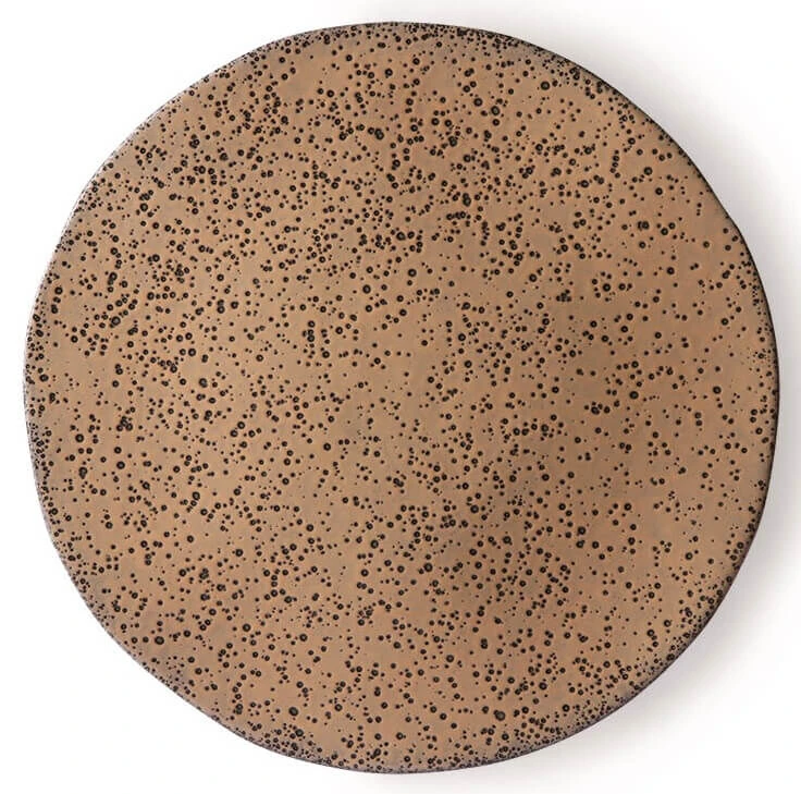 HK Living ACE6895 Gradient dinerbord ø 29 cm aardewerk beige 2 stuks