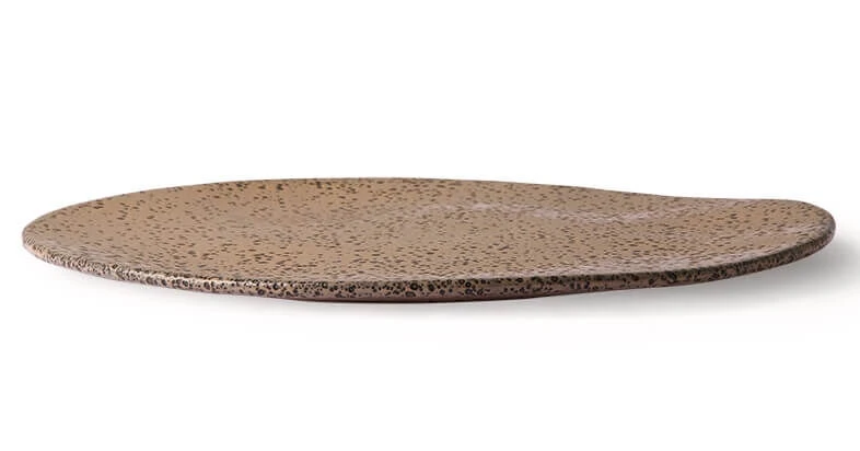 HK Living ACE6895 Gradient dinerbord ø 29 cm aardewerk beige 2 stuks