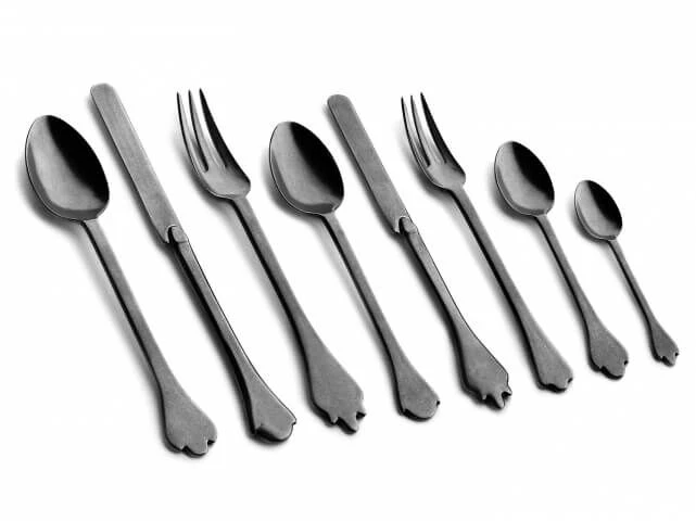 Serax Merci Mix 1-2-3 tafelvork antraciet stone wash 3 stuks