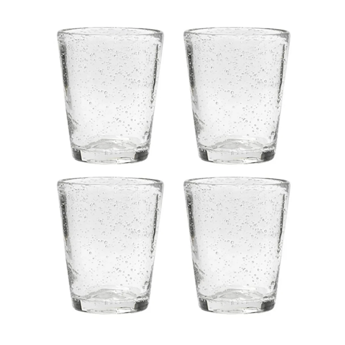 Broste Copenhagen Bubble tumbler 200 ml glas 4-delig transparant