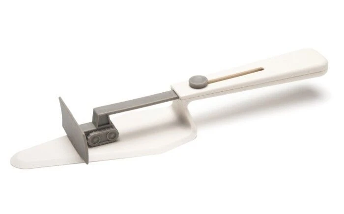 Peleg Cakedozer taartschep 24,5 cm kunststof wit-grijs