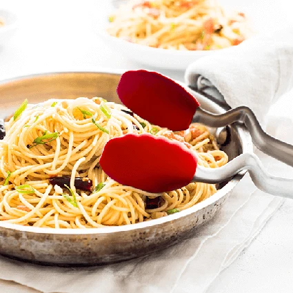 Dreamfarm Clong serveertang 30,5 cm rvs/silicone rood