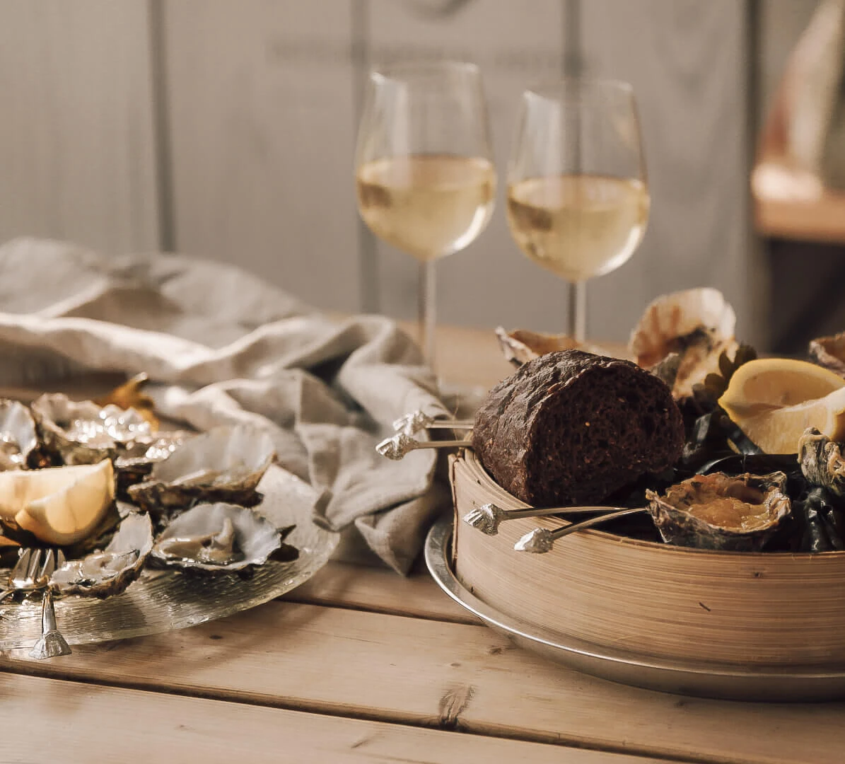 Oldenhof oestervorkjes zilvertin 4 stuks