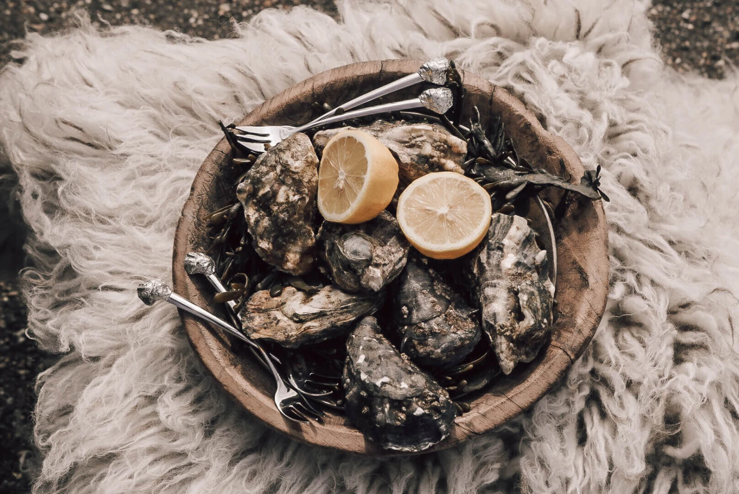 Oldenhof oestervorkjes zilvertin 4 stuks