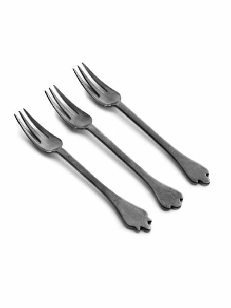 Serax Merci Mix 1-2-3 tafelvork antraciet stone wash 3 stuks