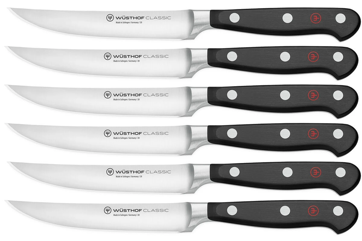 Wüsthof Classic steakmessenset messenstaal 6 stuks
